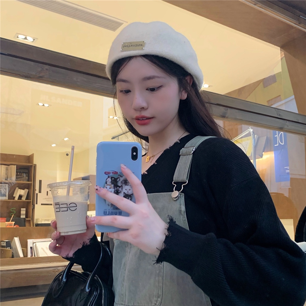 Mũ nồi MG STUDIO len đính miếng kim loại trang trí