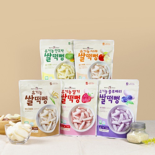 Bánh gạo hoa quả ăn dặm hữu cơ Mom’s Choice cho bé từ 6m+