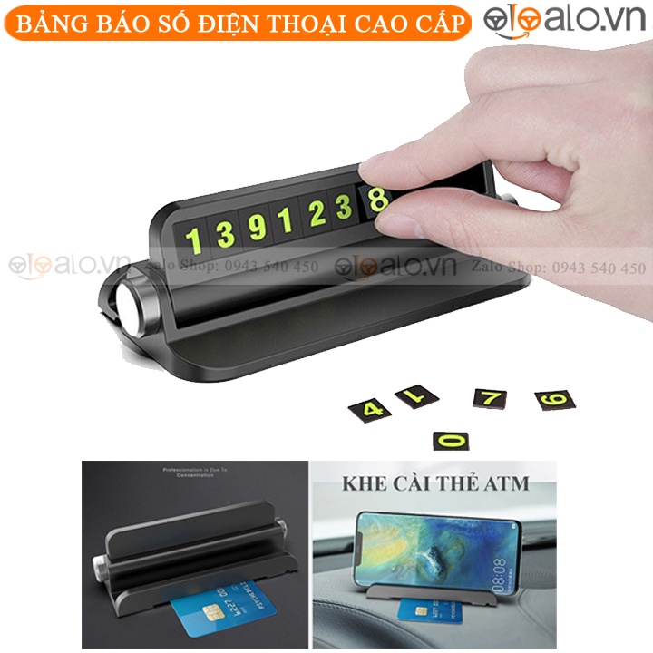 Bảng số điện thoại gắn táp lô ô tô kiêm giá để điện thoại xe hơi - OTOALO | BigBuy360 - bigbuy360.vn