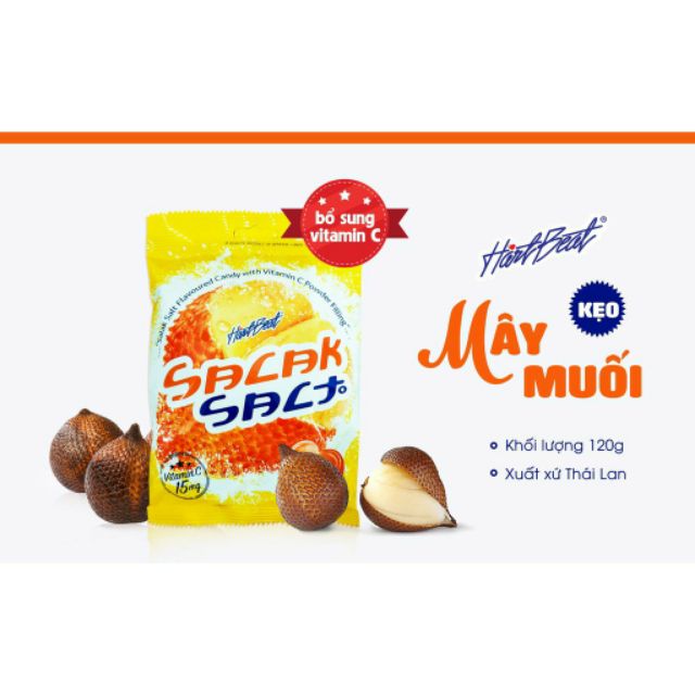 Kẹo Chanh/ Thơm / Mây Muối Bổ Sung vitamin C Thái Lan 120g🇹🇭