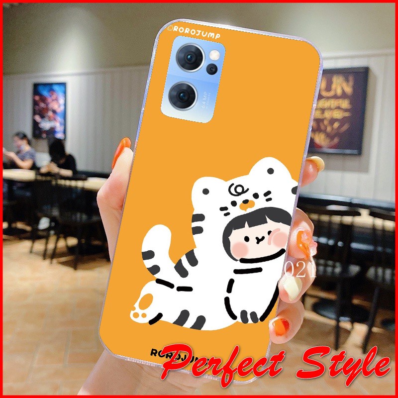 Ốp Lưng silicon in UV tiger Oppo reno 7 8 Z 7z 8z 4g 5g