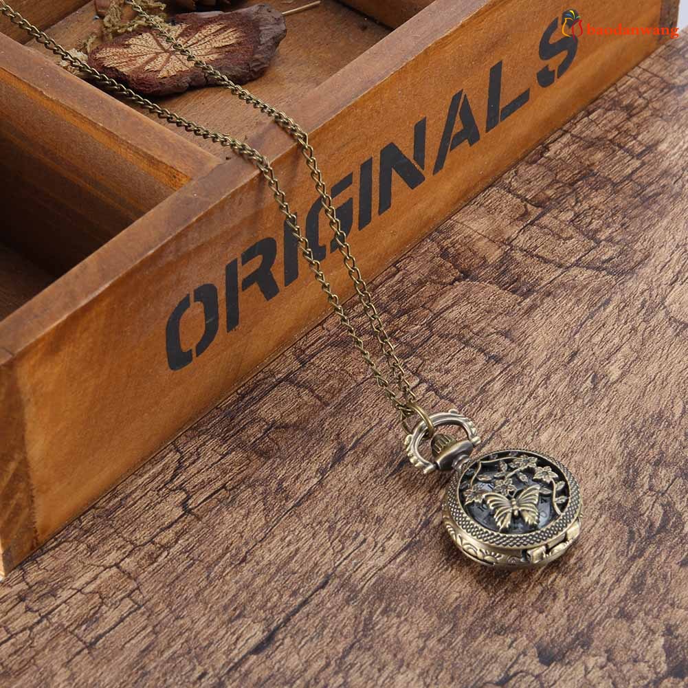 Đồng Hồ Quả Quýt Chạm Khắc Hình Hoa Nhiều Màu Sắc