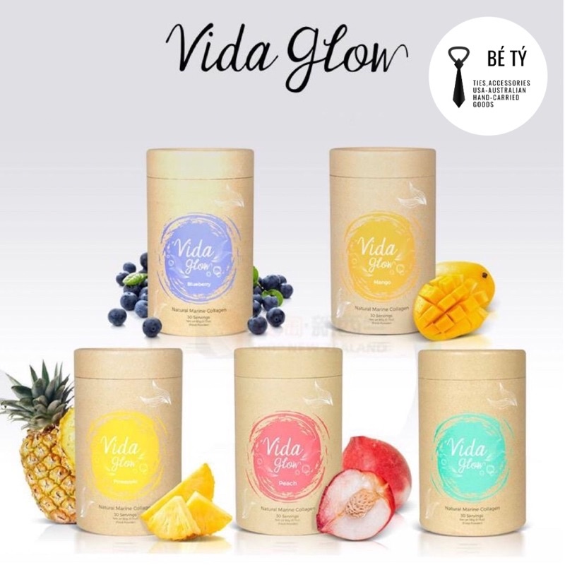 ☘☘Collagen Vida Glow Marine   Truyền thống / Xoài 🍋 / Thơm🍍 / Đào🍑 / Việt Quất🫐
