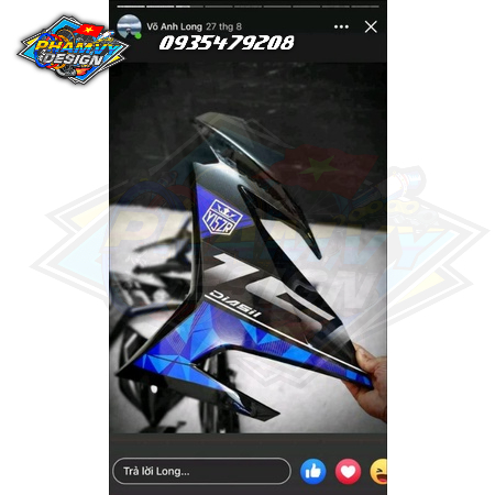 Tem galaxy xanh thiết kế