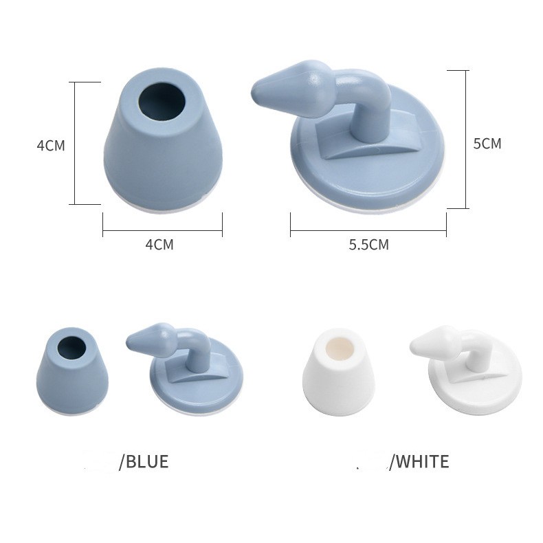 Bộ chặn cửa ra vào/ cửa tủ YX-90495 chống va đập màu xám / trắng tùy chọn