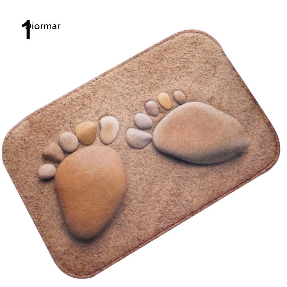 Thảm lót sàn in họa tiết đá cuội 3D