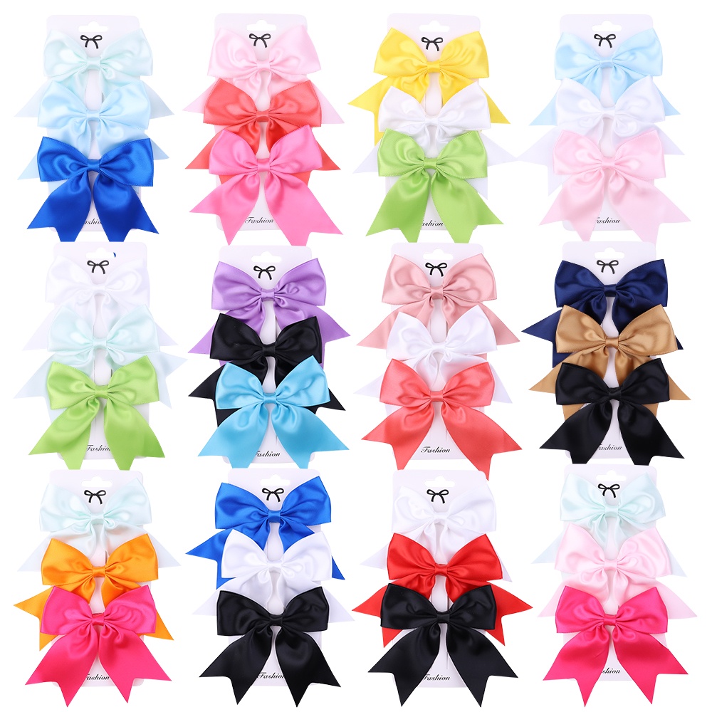 Set 3 Kẹp tóc KIDSBOWS đính nơ ruy băng nhiều màu sắc độc đáo