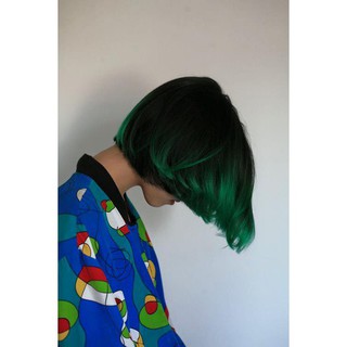 thuốc nhuộm tóc màu xanh lá + tặng kèm trợ dưỡng