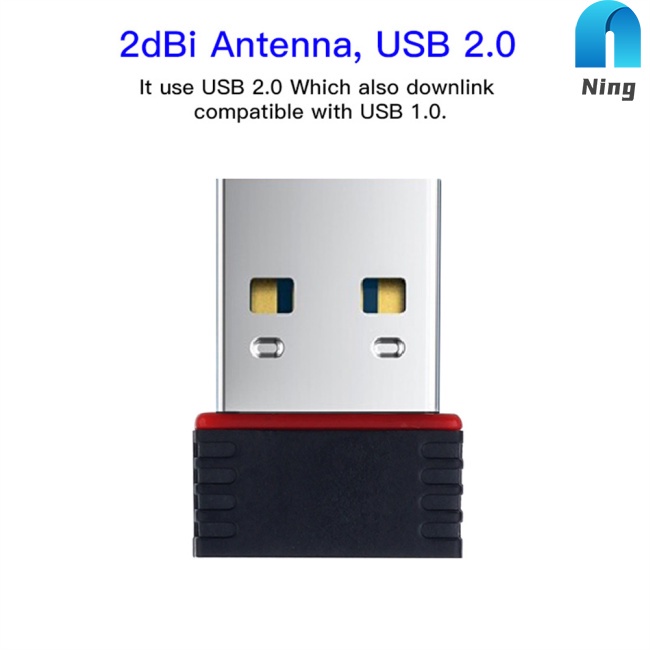 Usb Wifi 2.0 150m Mini Mạnh Mẽ 802.11 B / g / n Cho Laptop / pc 1-14 Kênh