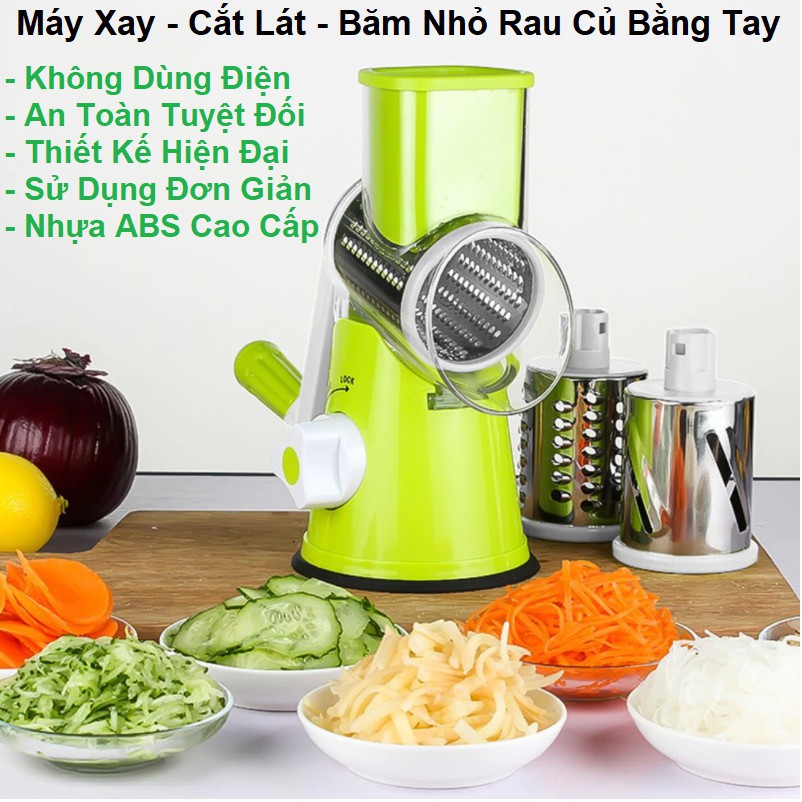 Máy chế biến rau củ quả đa năng 3 đầu siêu tiện ích