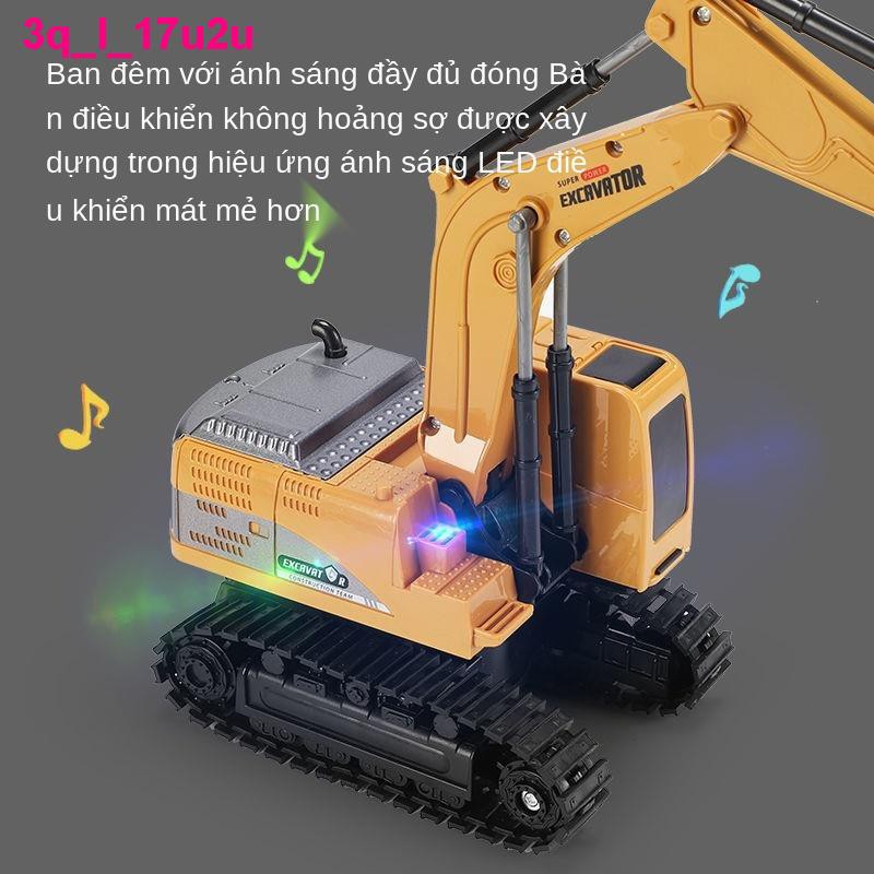 xe điều khiển từ xahợp kim đồ chơi điều khiển từ xa ô tô cậu bé máy xúc điện kỹ thuật xe mô hình dành cho trẻ em h