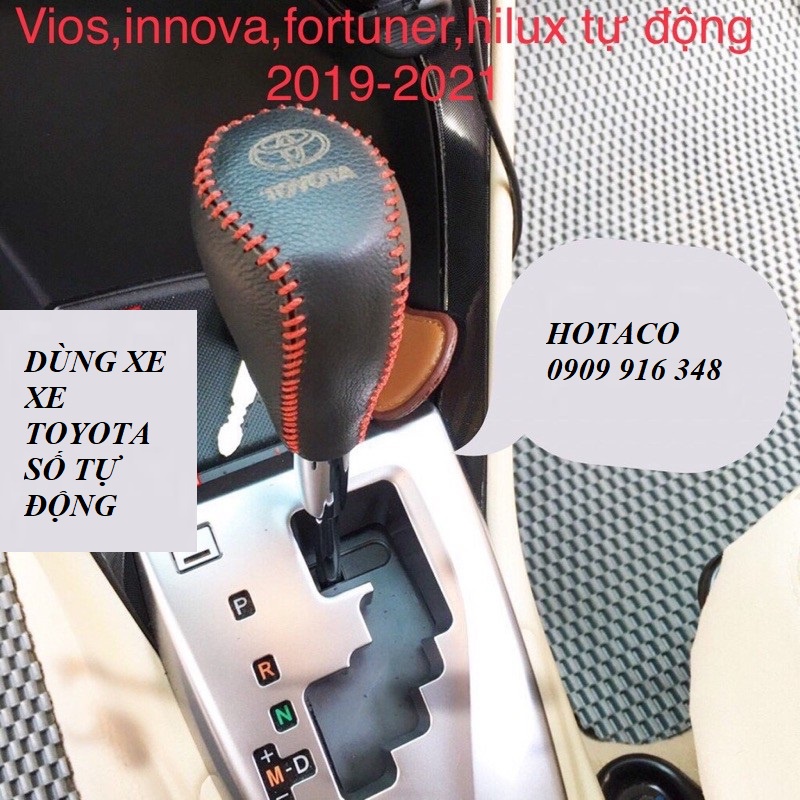 Combo bọc cần số và phanh tay xe Toyota innova, fortuner, vios, Hilux số tự động