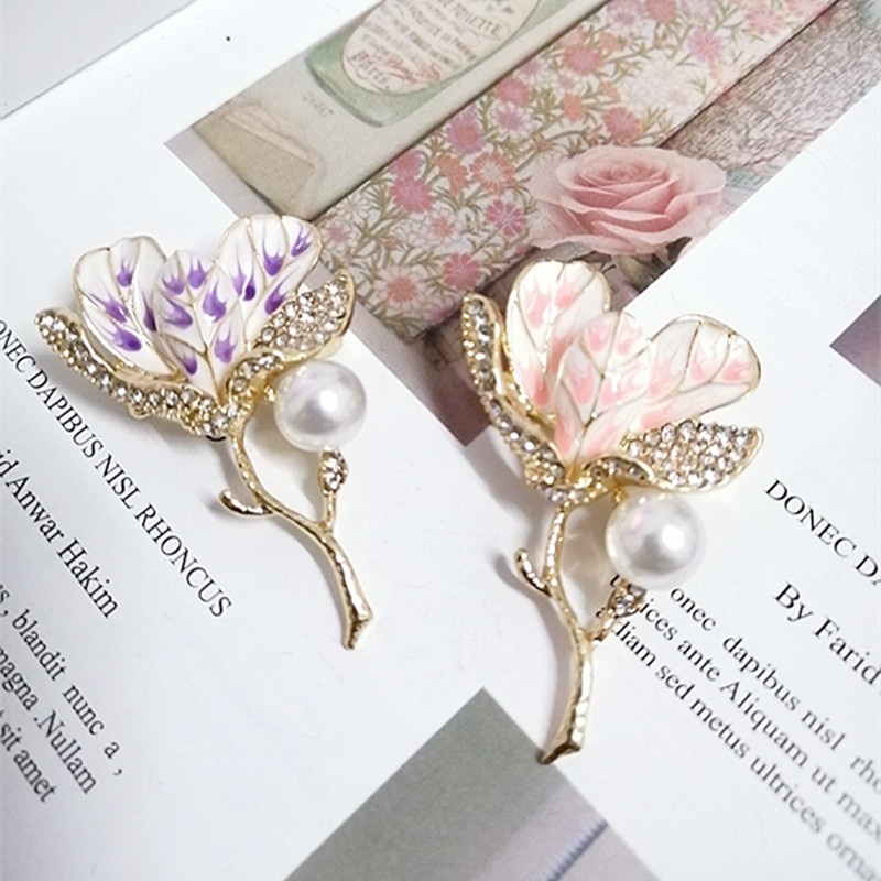 Ghim cài áo kiểu dáng hoa tulip dễ thương sang trọng