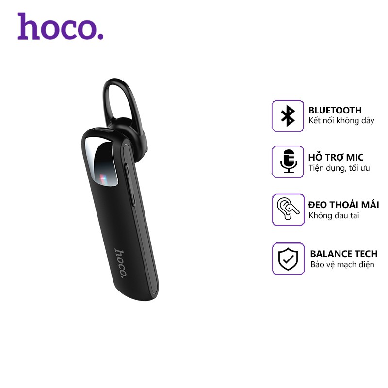 Tai nghe Bluetooth Hoco E37 V4.1 hỗ trợ mic, tương thích nhiều thiết bị