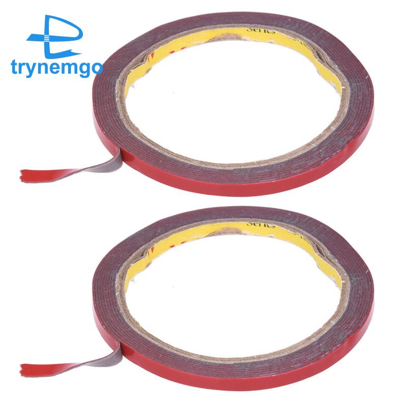 2 Cuộn Băng Keo Xốp Hai Mặt Màu Đỏ 6MM x 3M Độ Dính Cao Dài 3M