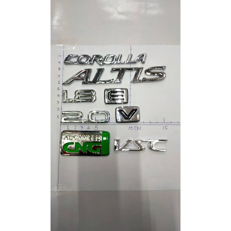 Logo Toyota Altis mỗi mảnh