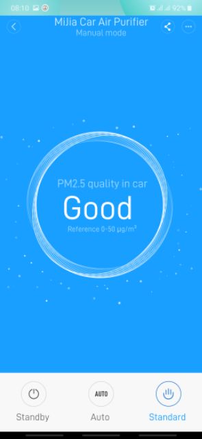 Máy lọc không khí Xiaomi trên ô tô nhập khẩu dùng App Mihome