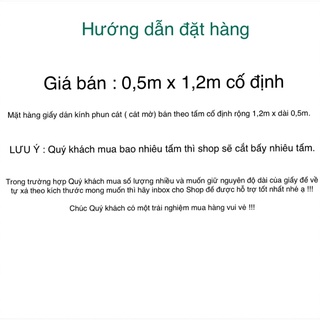 Giấy dán kính Cát mờ - khổ 1,2m