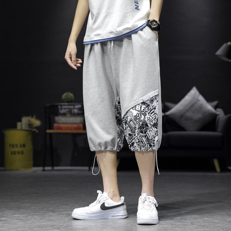 Quần Ngắn Nam Quần short menshort△Quần Harem Mỏng Mùa Hè Kích Thước Lớn In Hình Truyện Tranh Đường Phố Cao Cấp Cho Nam Styl