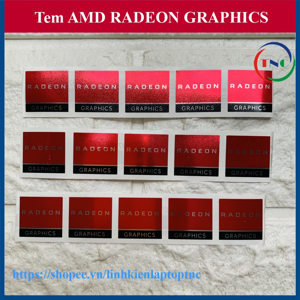 Tem AMD RADEON GRAPHICS - màu Đỏ - NEW