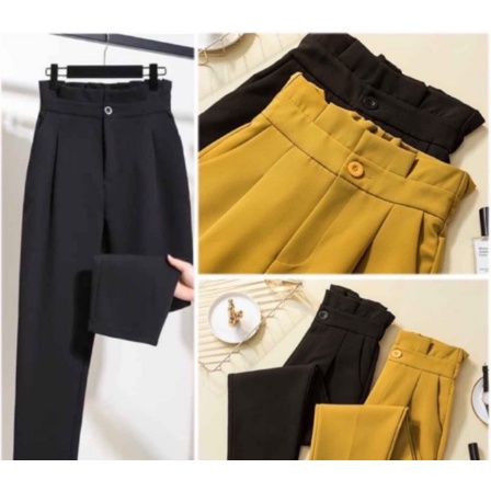 Quần baggy công sở nữ cạp bèo siêu hot  748