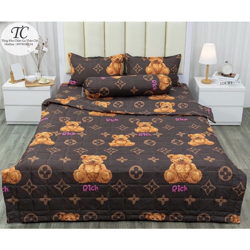 Set Chăn Hè 5 Món Cotton Poly Mền Mịn- Thoáng Mát- Rẻ Đẹp