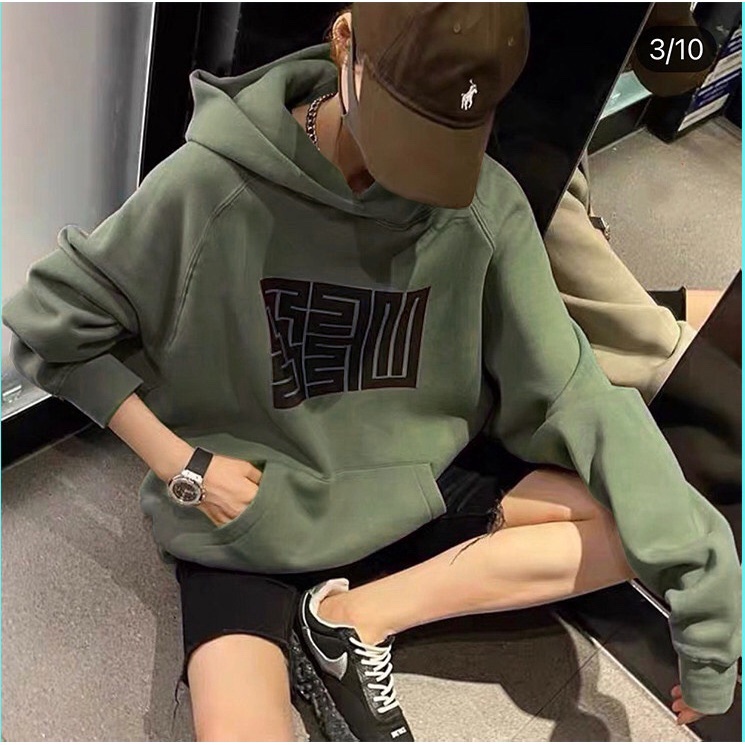 Hoodie Mê Cung Cao Cấp,Áo Khoác Nỉ Họa Tiết Ngực Phong Cách Hàn Quốc