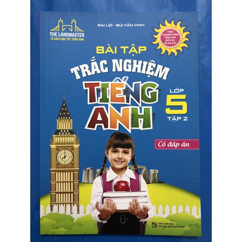 Sách - Bài tập trắc nghiệm tiếng anh lớp 5 (Combo 2 tập)