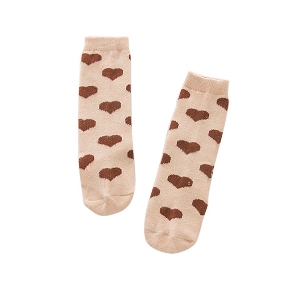 Tất cotton hình trái tim dễ thương cho bé