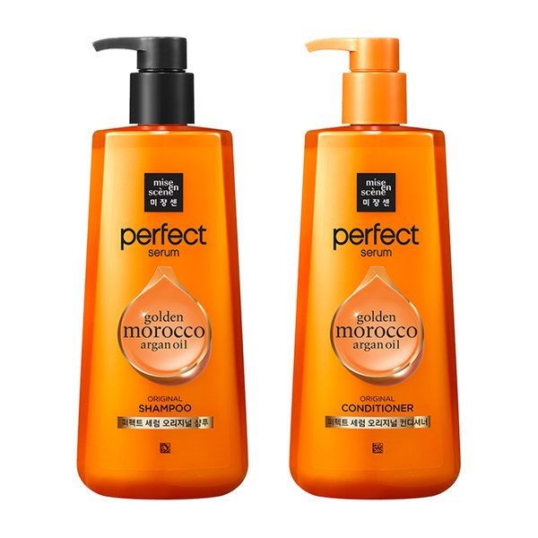 Dầu Gội Và Xả Mise En Scene Perfect Serum Shampoo And Conditioner ORIGINAL VÀNG 680ml/chai
