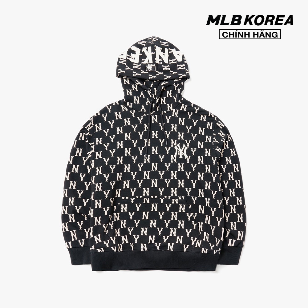 MLB - Áo hoodie tay dài phối mũ Monogram 3AHDM0214-50BKS