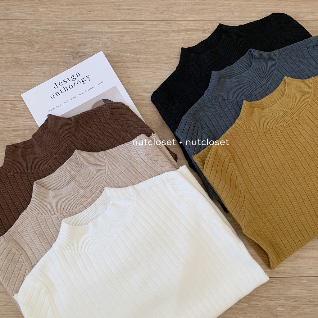 Áo len ôm cổ cao vân dọc _ A0344 | BigBuy360 - bigbuy360.vn