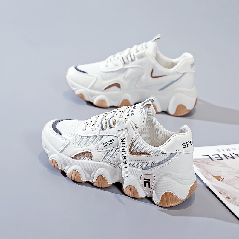 Giày Sneaker Đế Dày Thoáng Khí Phong Cách Hàn Quốc Cổ Điển Thời Trang Cho Nữ