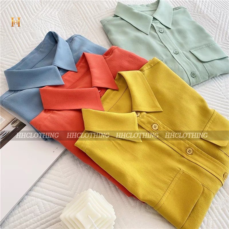 Áo sơ mi cổ đức 2 túi HH Clothing