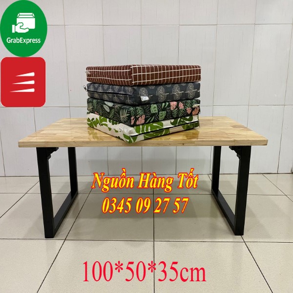 Bàn Gỗ Kiểu Nhật Chân Sắt Xếp 100x50x35cm