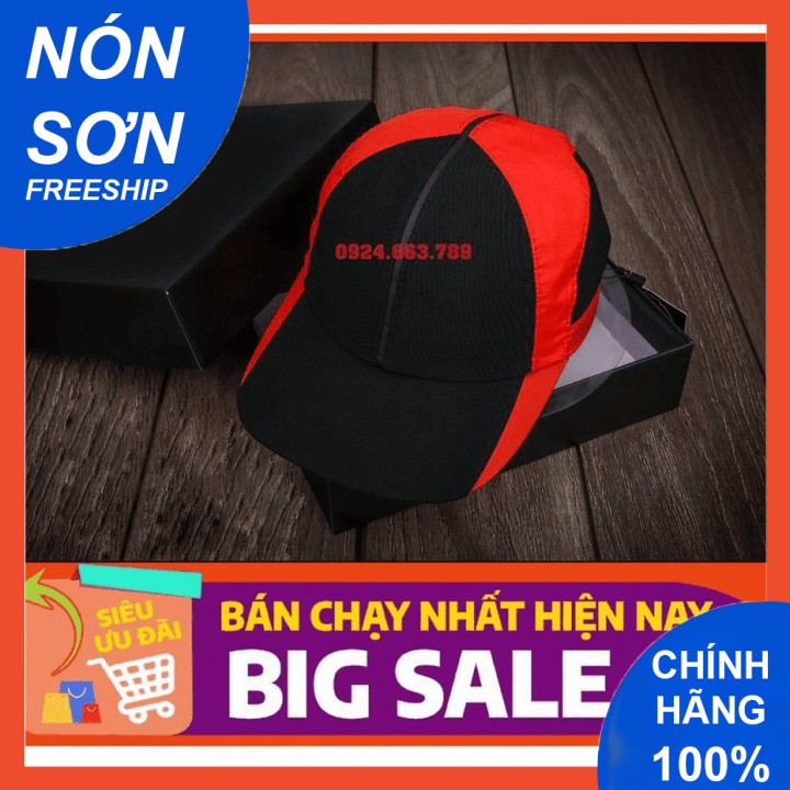 Mũ Lưỡi Trai Nón Sơn Vải Dù Đỏ Lưới Đen Chính Hãng Hàng Chuẩn Tem 7 Màu Thời Trang Cao Cấp Mới 2023