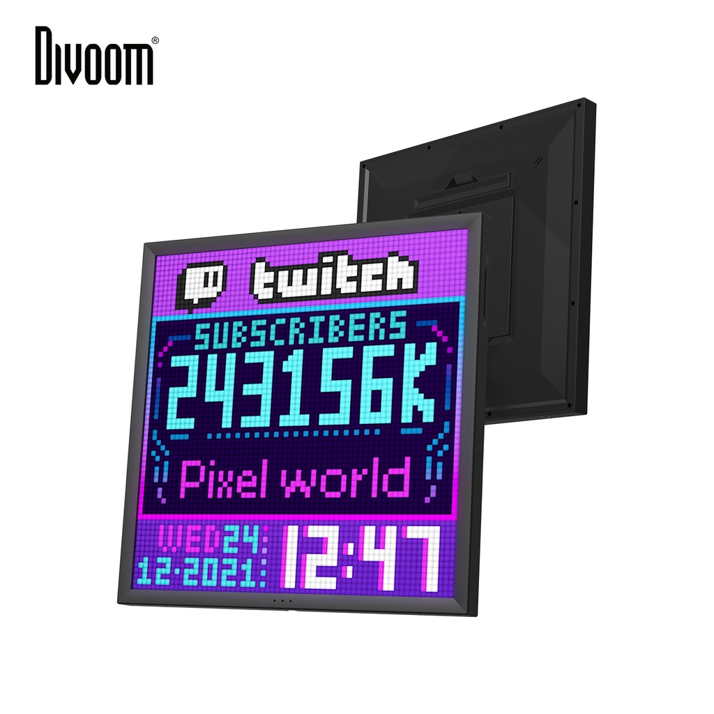 Khung ảnh kỹ thuật số Divoom Pixoo 64 với Bảng hiển thị điện tử hình ảnh LED nghệ thuật 64 * 64 Pixel