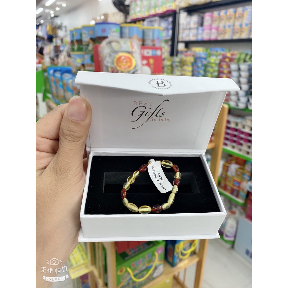 Vòng đeo tay hổ phách cho bé Little Smile Amber từ Úc - Riobaby