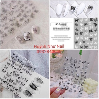 Sticker dán móng mẫu bướm ren