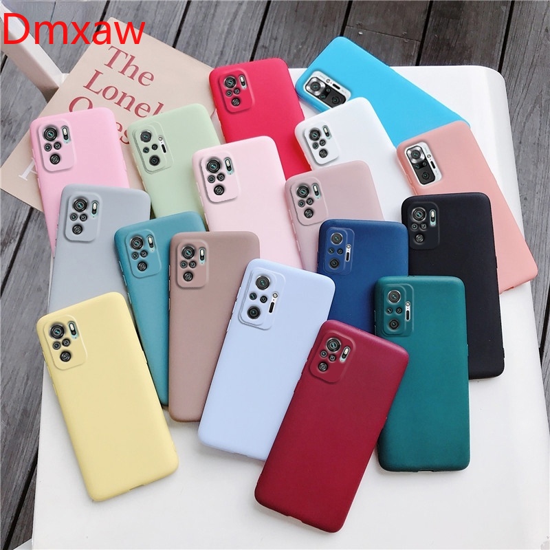 Ốp Điện Thoại Tpu Dẻo Màu Sắc Ngọt Ngào Kèm Khung Bảo Vệ Camera Cho Xiaomi Redmi Note 10 Note10 Pro 4g 5g