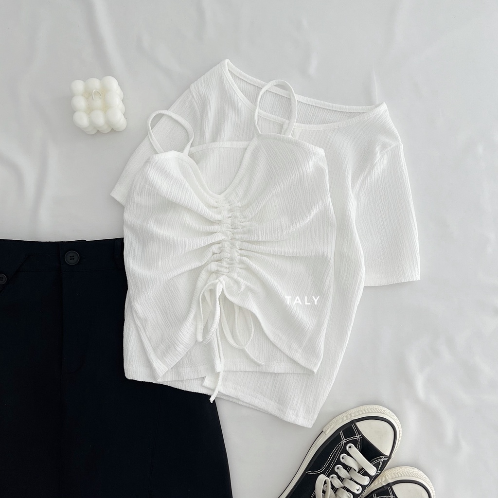 Set áo 2 dây rút + áo khoác TALY S060510