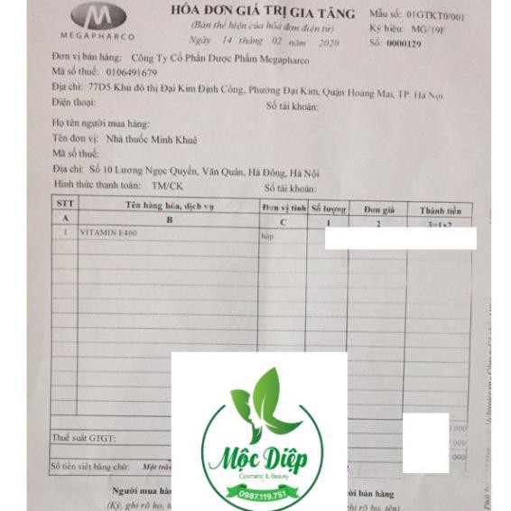 Viên uống đẹp da Vitamin E (Hộp 100 viên) - Nhà thuốc Amipharma