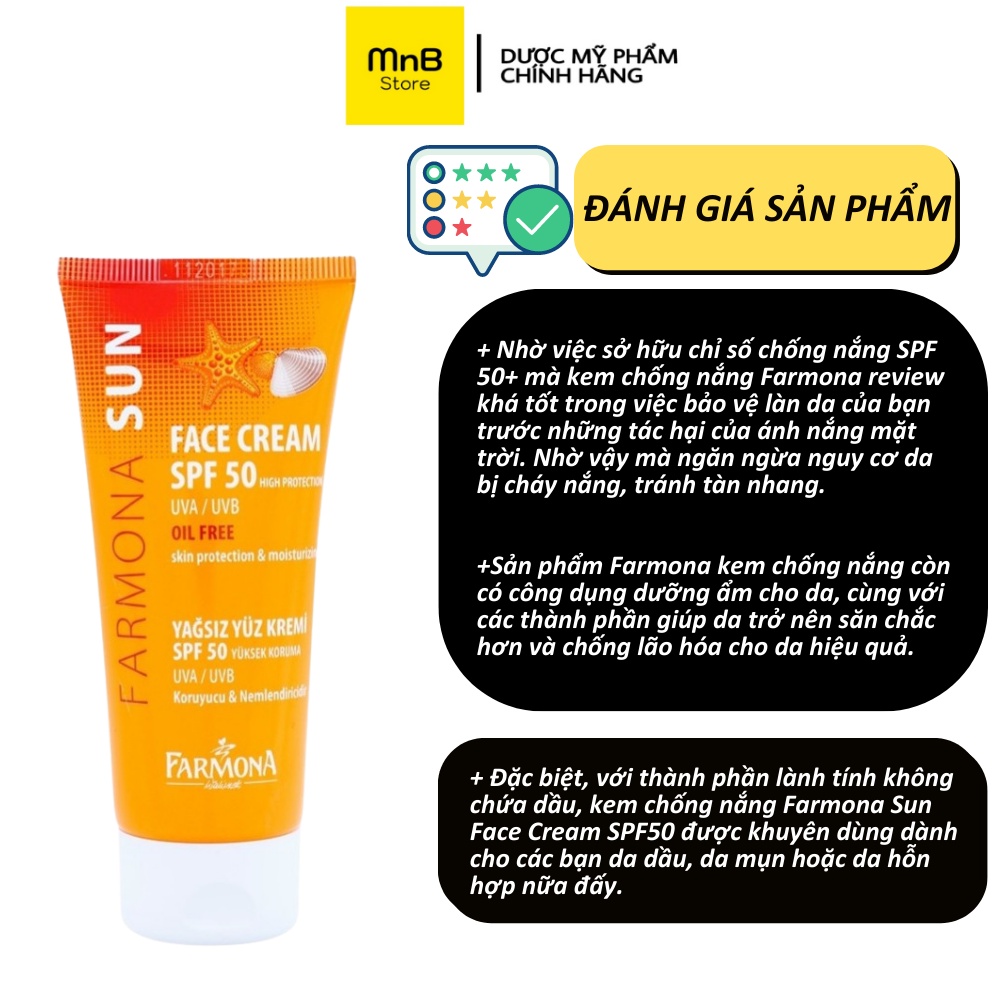 Kem chống nắng Farmona Sun Face Cream SPF 50+ 50ml