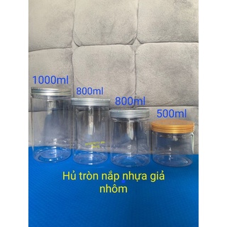 Combo 10 hủ pet nắp nhựa giả nhôm