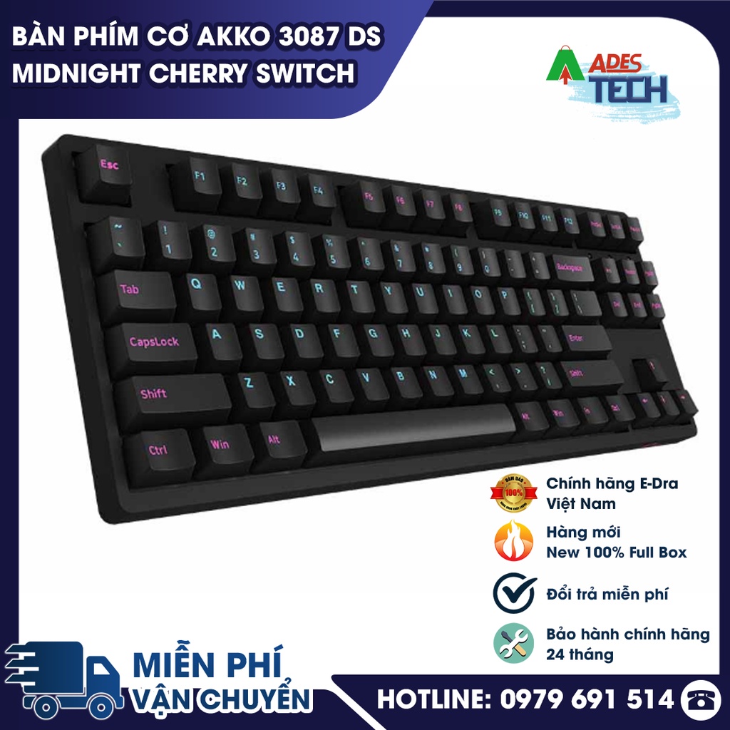 Bàn phím cơ AKKO 3087 DS Midnight  | Bảo Hành Chính Hãng 12 Tháng