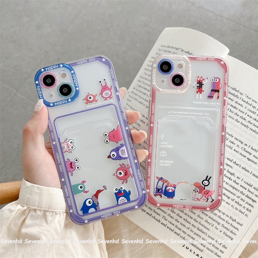 Ốp Điện Thoại Dẻo Trong Suốt Họa Tiết Hoạt Hình One-Eye Cho iPhone 14 13 12 11 Pro Max X XR Xs Max 8 7 6 6s Plus SE 2020