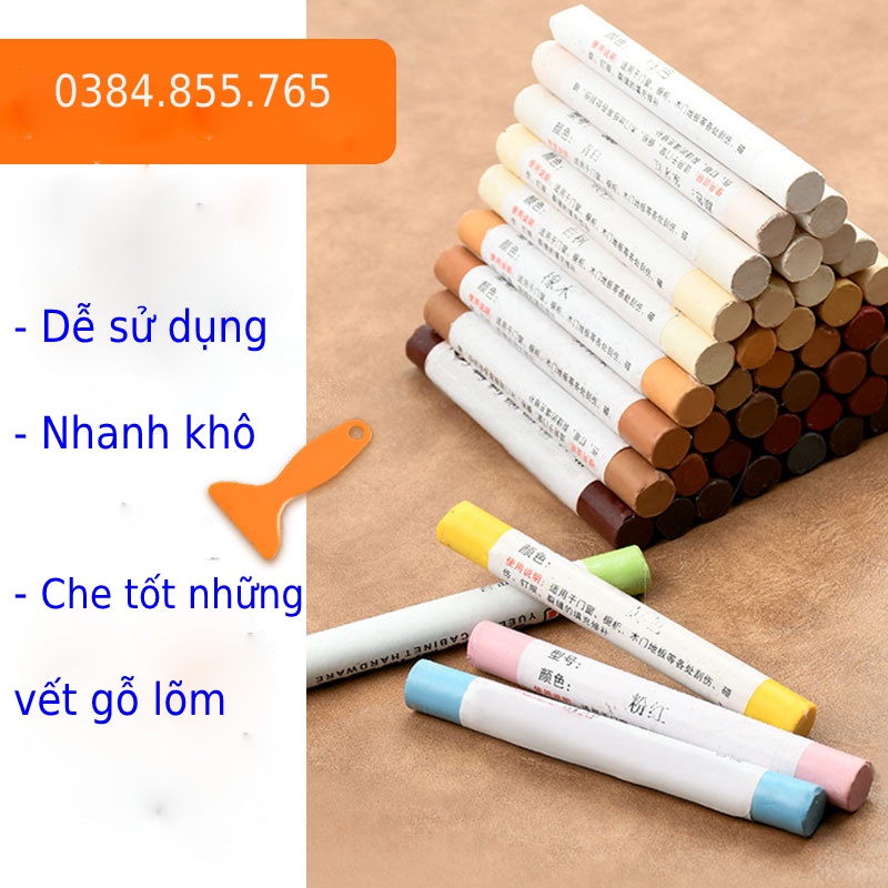 Bút Sáp màu dùng che mờ vết trầy lõm trên bề mặt gỗ tiện dụng chất lượng cao Vât Tư Nội Thất 3 Miền Đen và Trắng