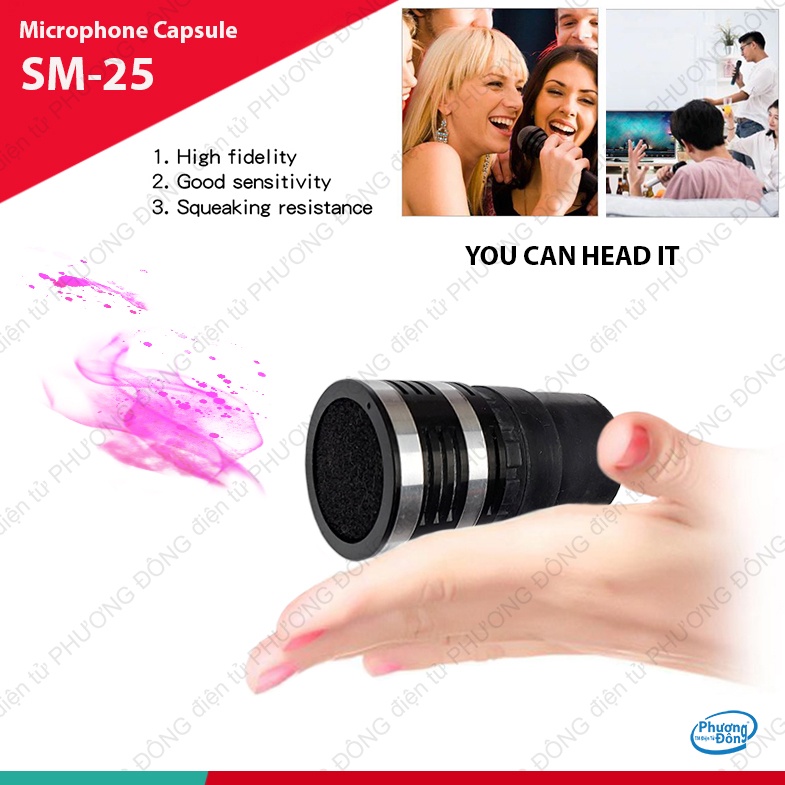 Củ micro SM-25 năng động phù hợp thay thế với các loại micro
