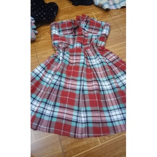 Đầm caro cúp ngực
