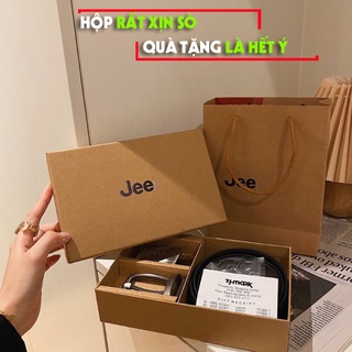 Thắt lưng da nam mềm loại cao cấp 2 mặt lịch lãm full box màu đen 92tien